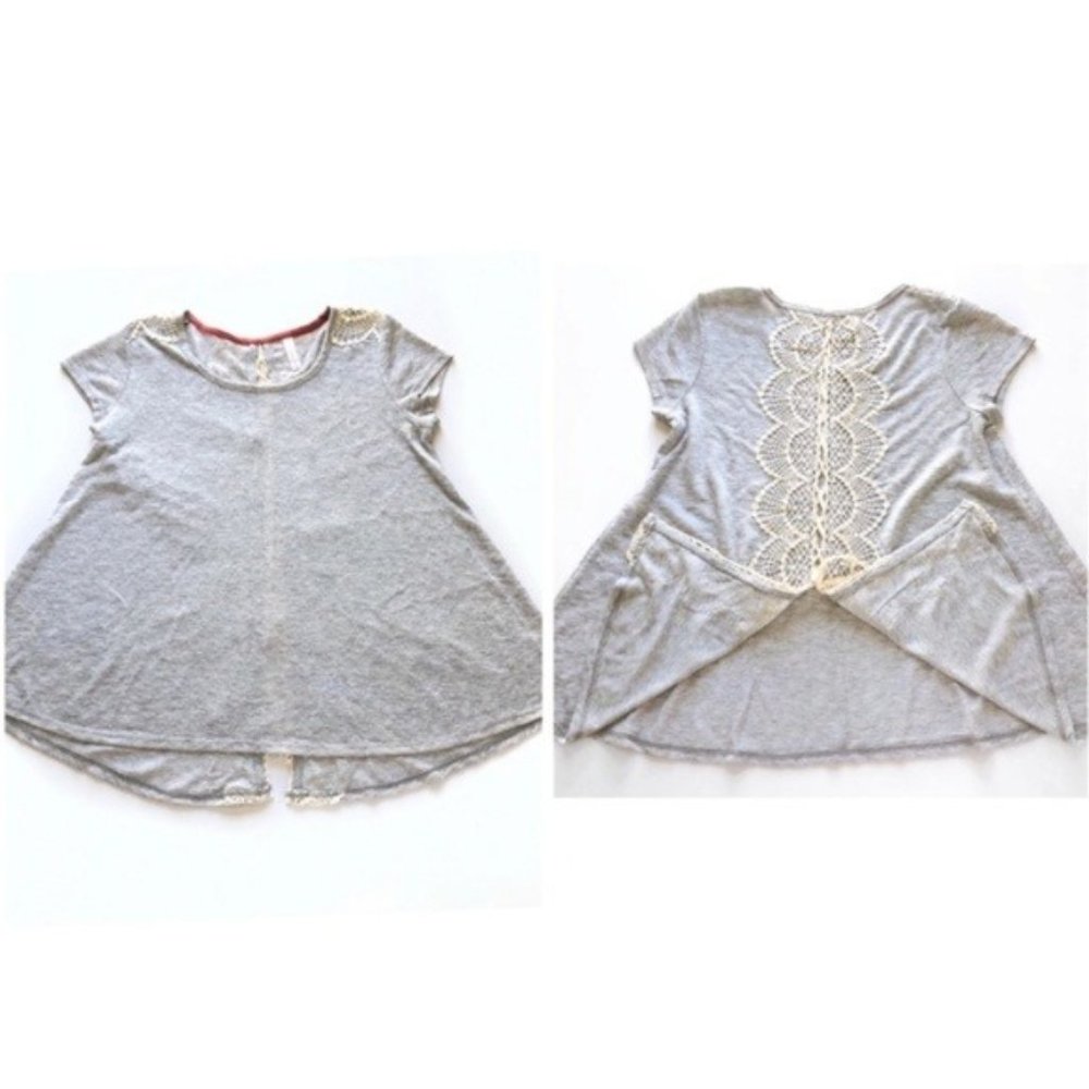 Xhilaration Lace Tie Back Shirt Medium